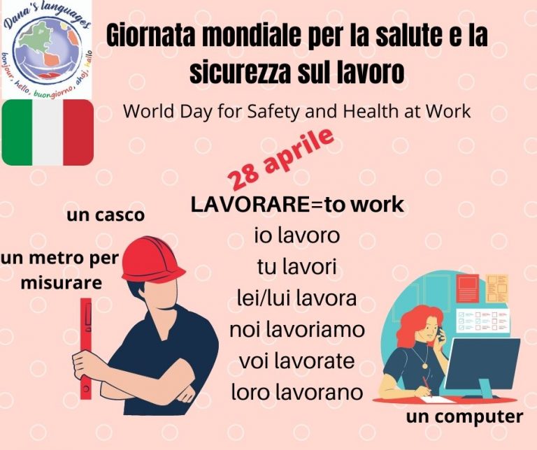 43 Giornata mondiale per la salute e la sicurezza sul lavoro 28.04.2021 Italian